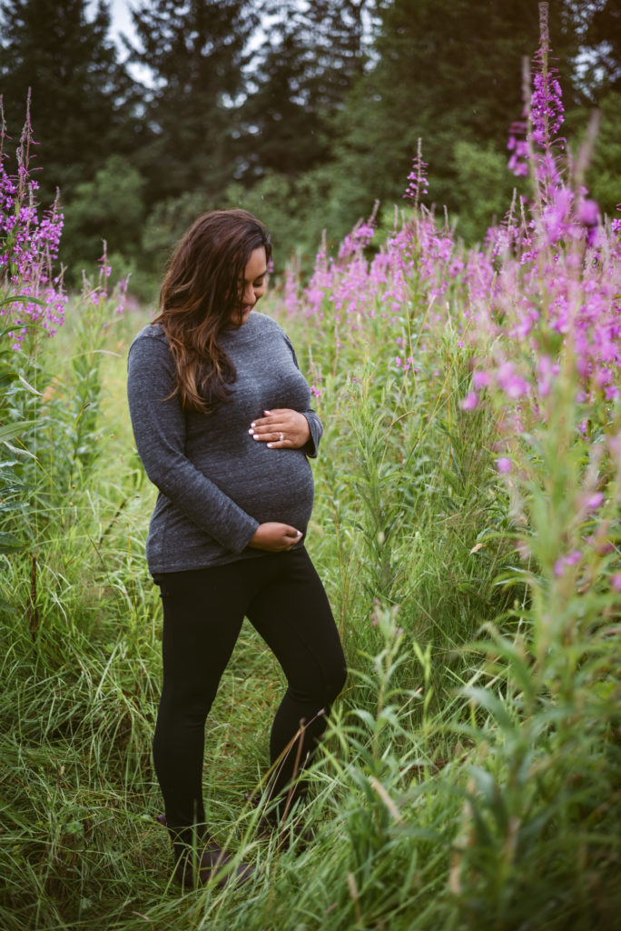 fireweed field maternity session