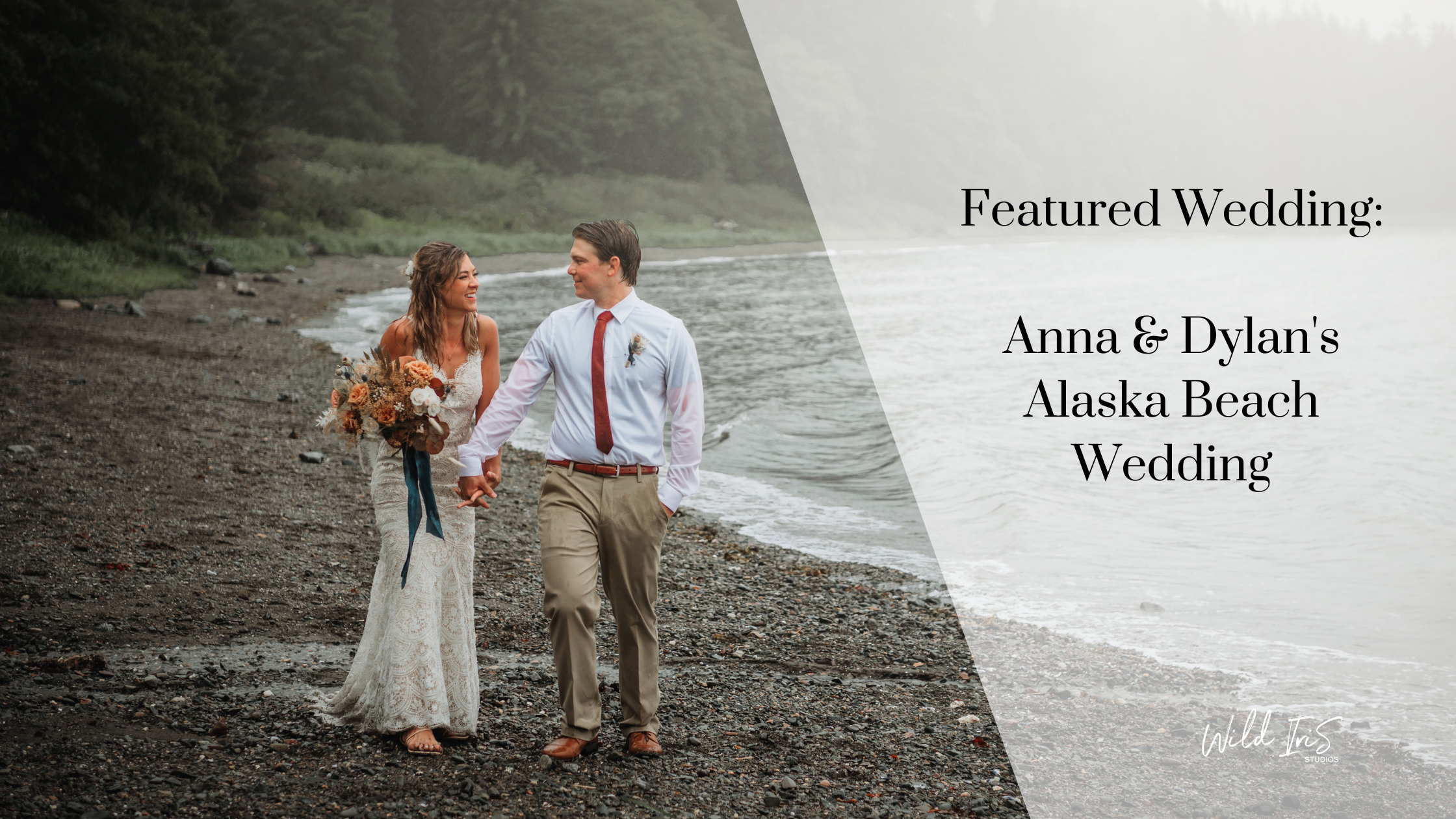 anna and dylan's Alaska beach wedding