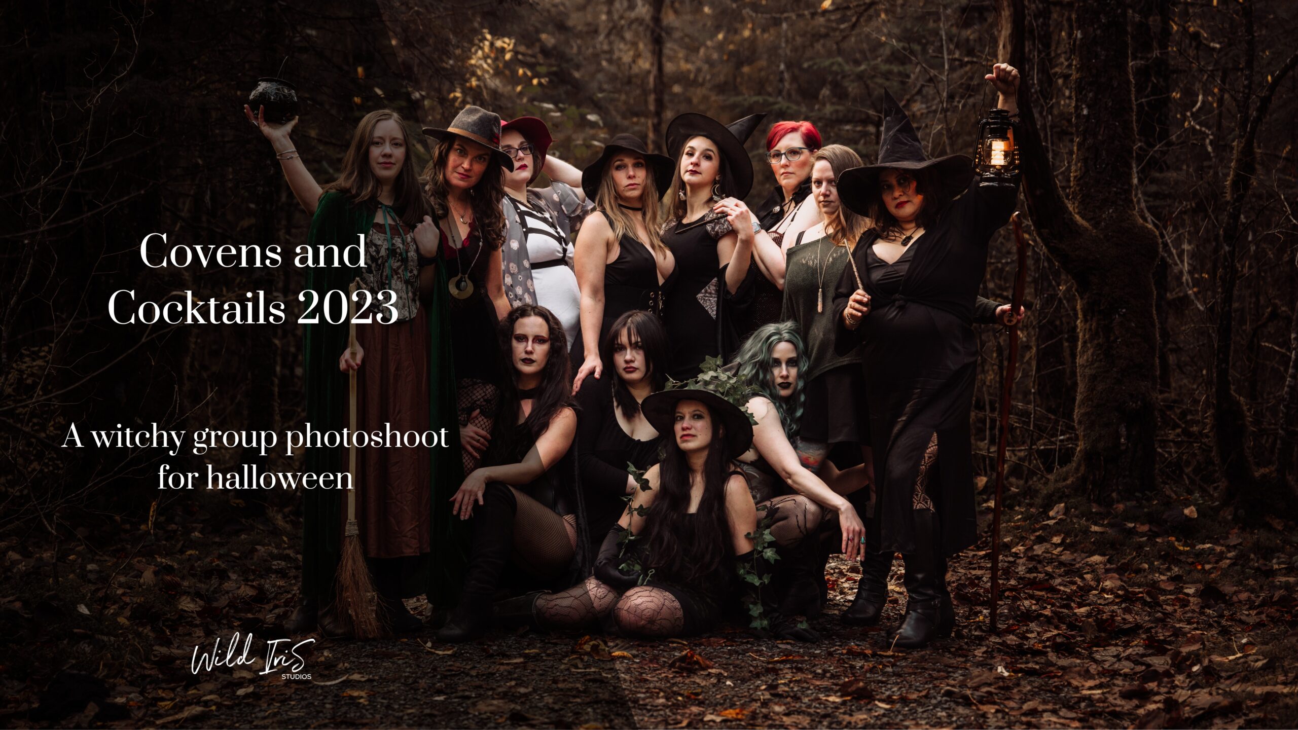 A witchy group halloween photoshoot