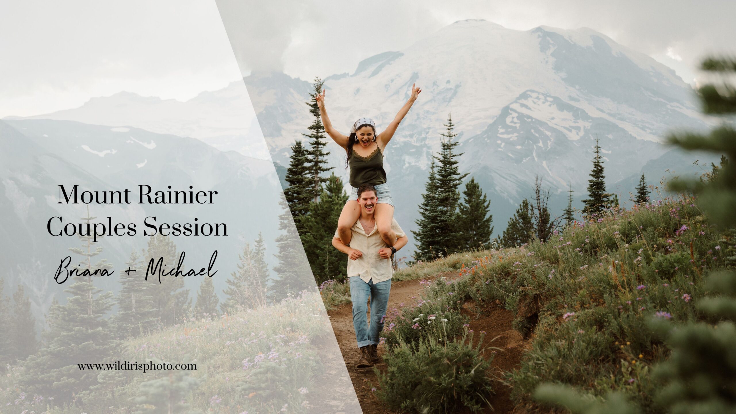 Mount rainier couples session blog banner