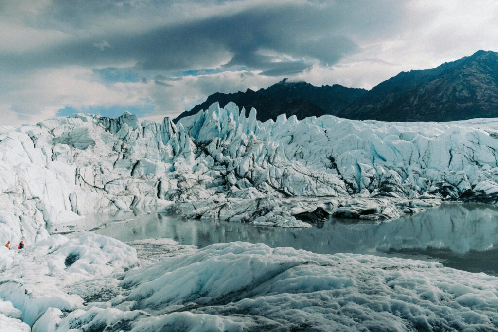 matanuska glacier stock image blue ice and pool